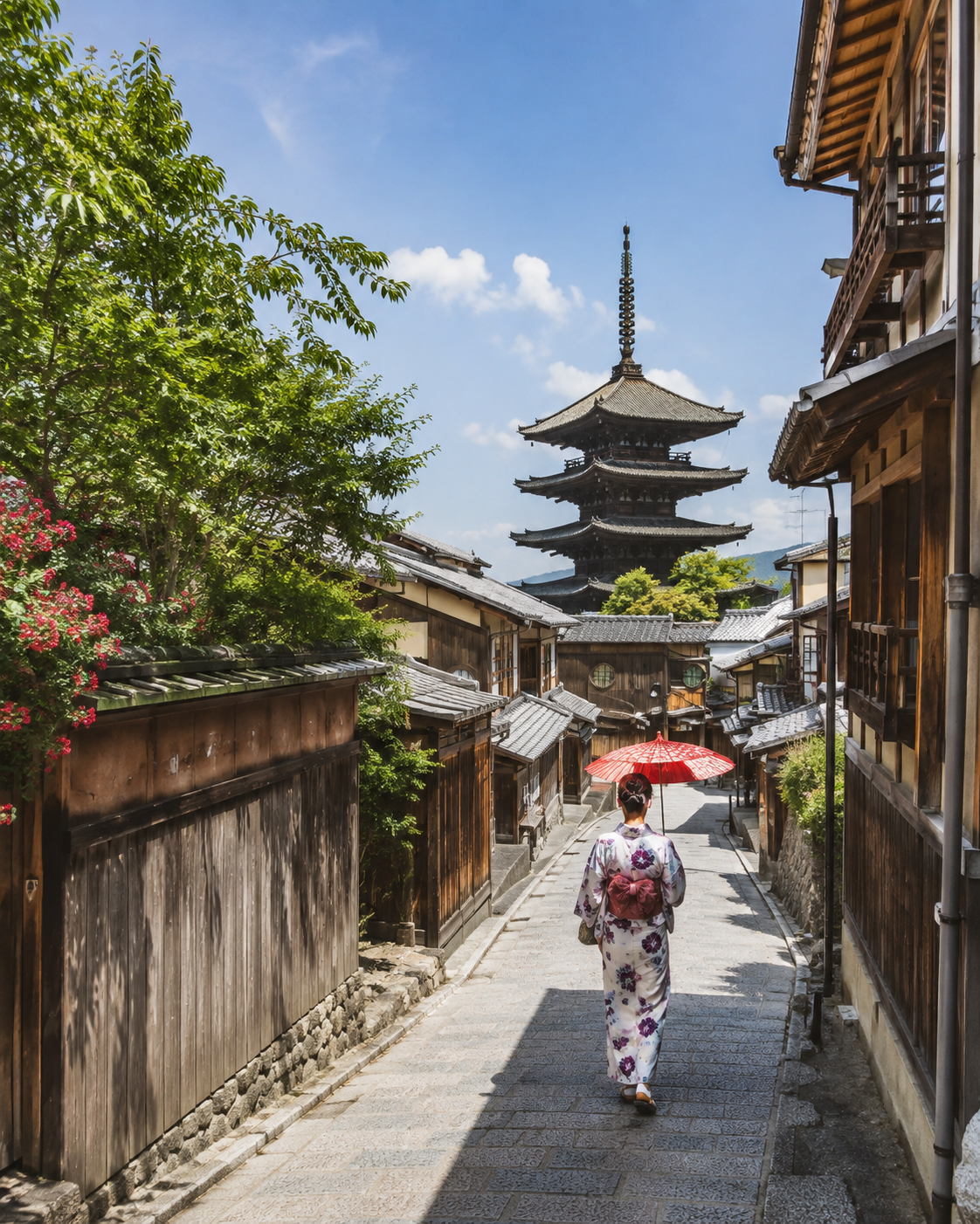Japanese street photo with natural colors after filter removal